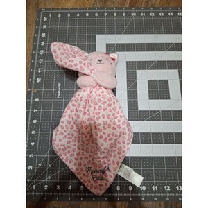 Carters Child of Mine Pink Kitty Cat Cheetah print plush lovey rattle